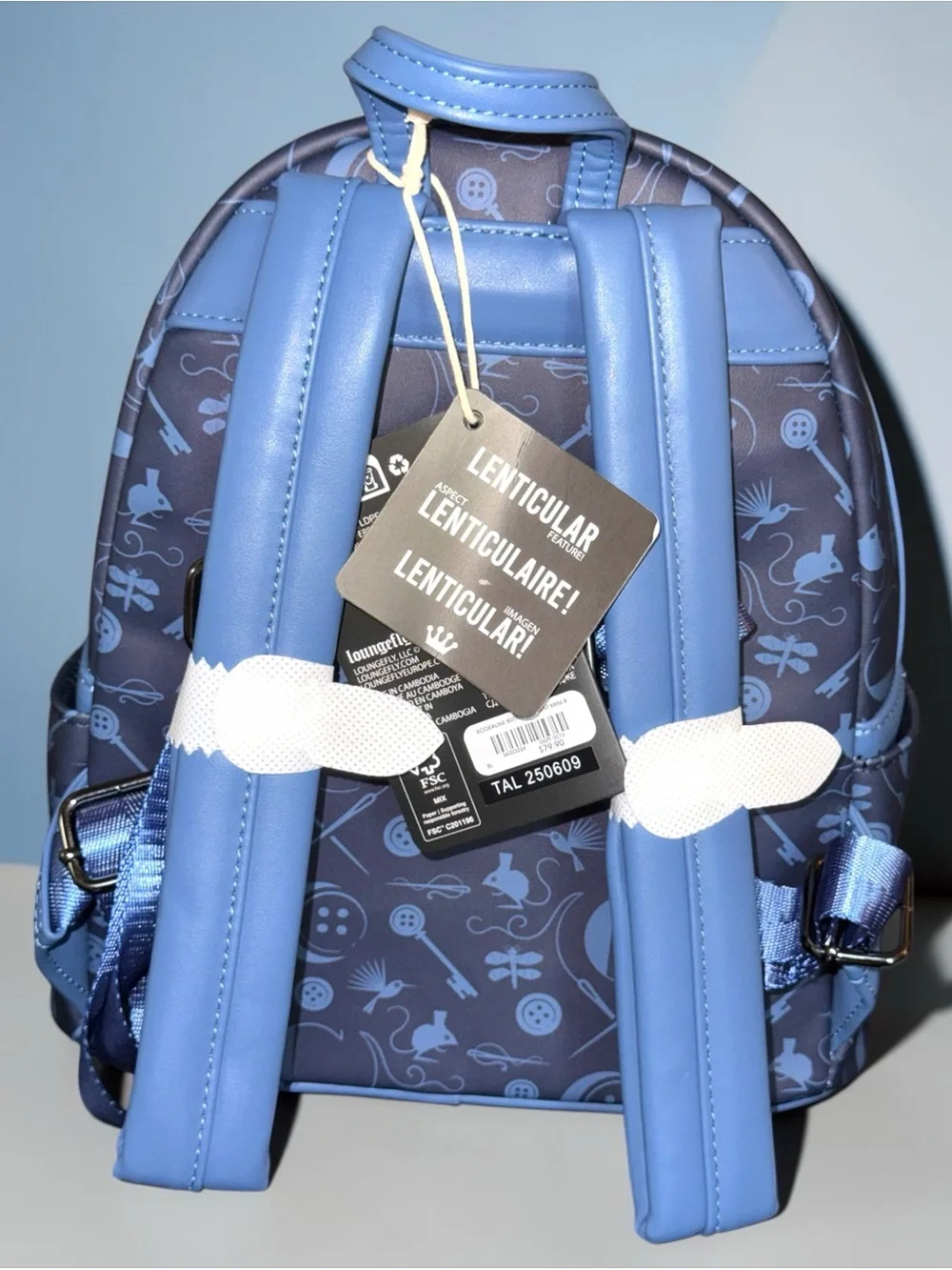 Loungefly Coraline Portal Button Frame Lenticular Mini Backpack.
